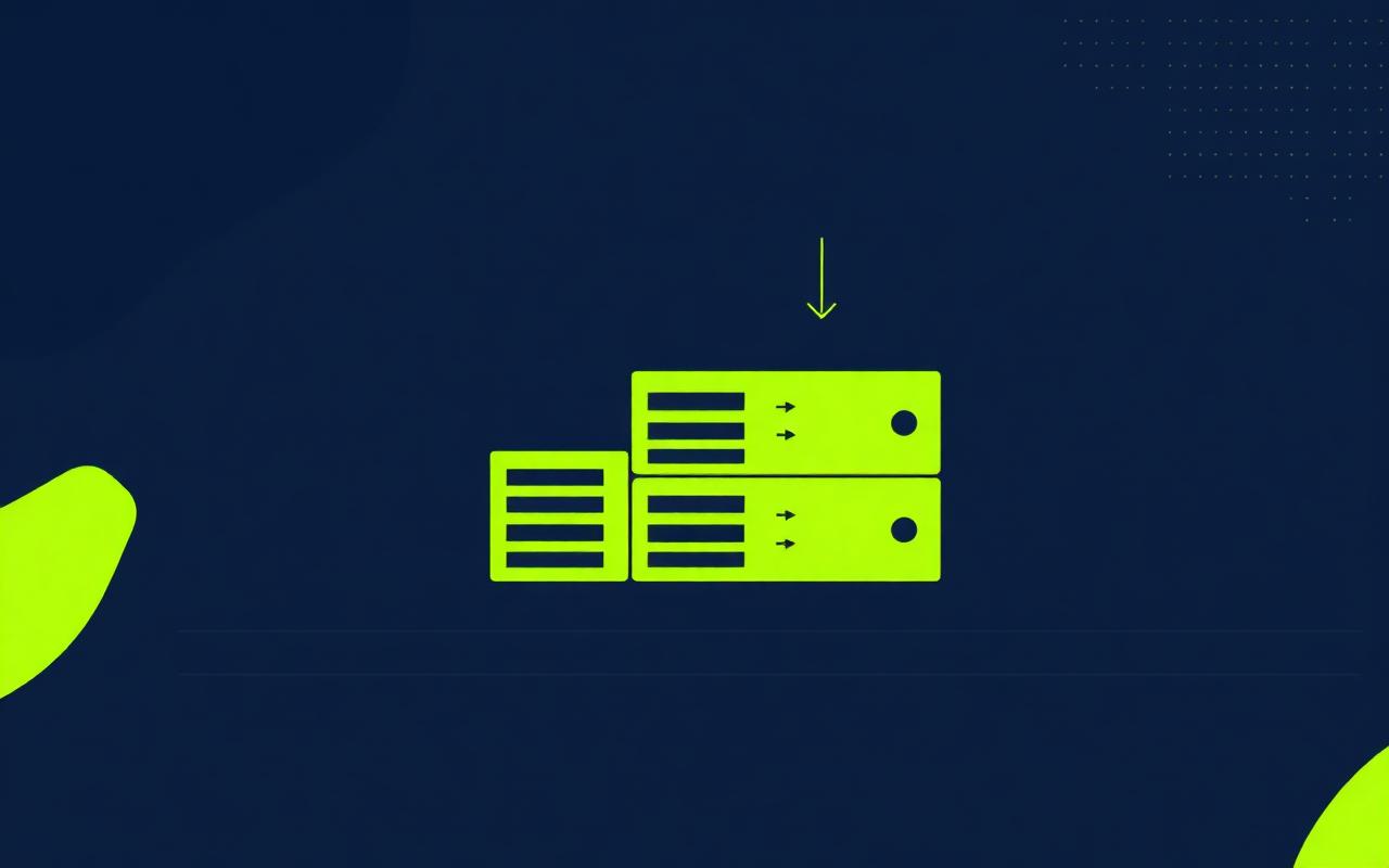 Illustration of different hosting provider categories as stacked server blocks
